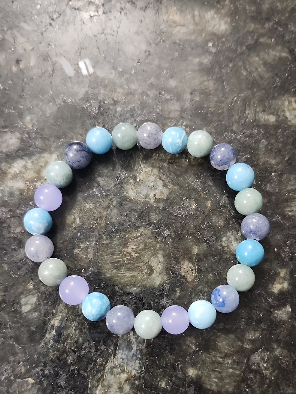 Handmade Mix Of Semi Precious Gemstone Beaded Bracelet